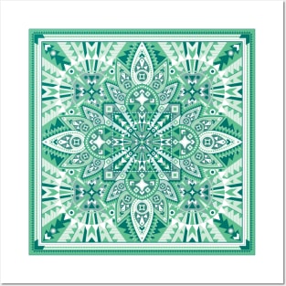 Modern Green Quilt Posters and Art